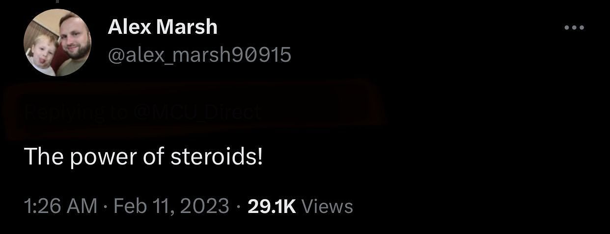 Screenshot of user Alex Marsh's tweet (Image via Twitter)